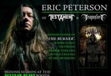 TESTAMENT & DRAGONLORD’s Eric Peterson to Sign Copies of His Black Metal Influenced Comic, THE BURNER, at WonderCon
