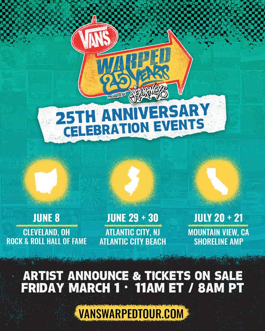 The VANS WARPED TOUR Announces 25th Anniversary Lineups OUTBURN ONLINE