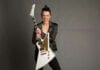 LZZY HALE Debuts Her Epiphone Ltd. Ed. Lzzy Hale Signature Explorer Outfit