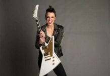 LZZY HALE Debuts Her Epiphone Ltd. Ed. Lzzy Hale Signature Explorer Outfit