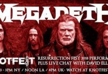 KNOTFEST.COM to Stream MEGADETH Live Performance Today