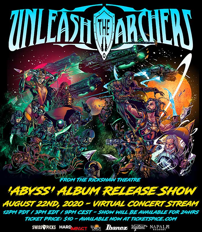 UNLEASH THE ARCHERS to Stream Abyss Virtual Album Release Show