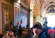 Photo of Iced Earth’s JON SCHAFFER at the Capitol Building Riot Surfaces