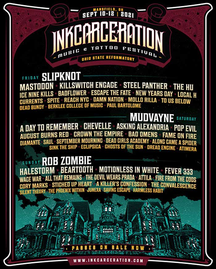 INKCARCERATION Music & Tattoo Festival Announces 2021 Lineup - OUTBURN ...