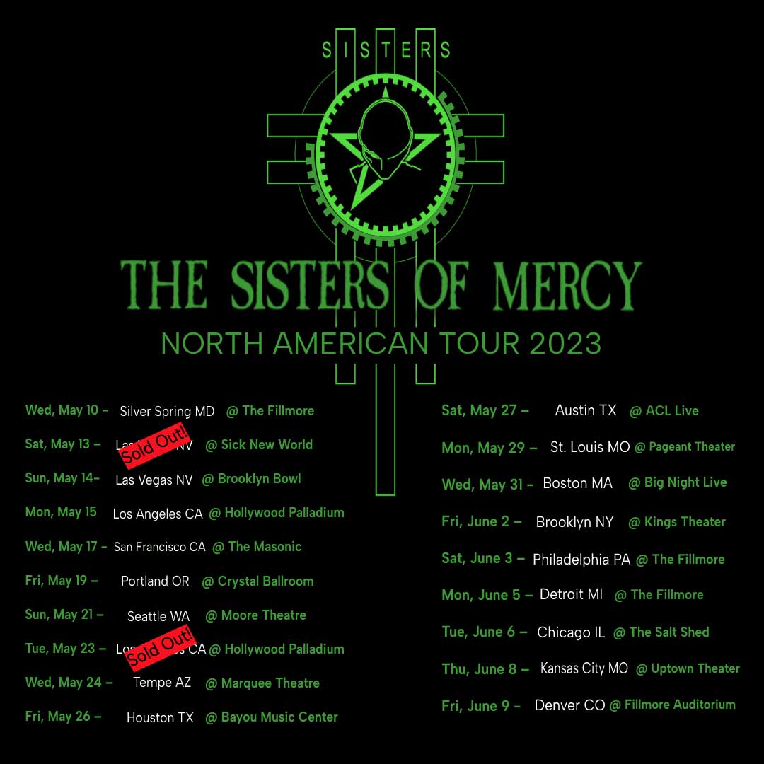THE SISTERS OF MERCY Announce First U.S. Tour in Over a Decade