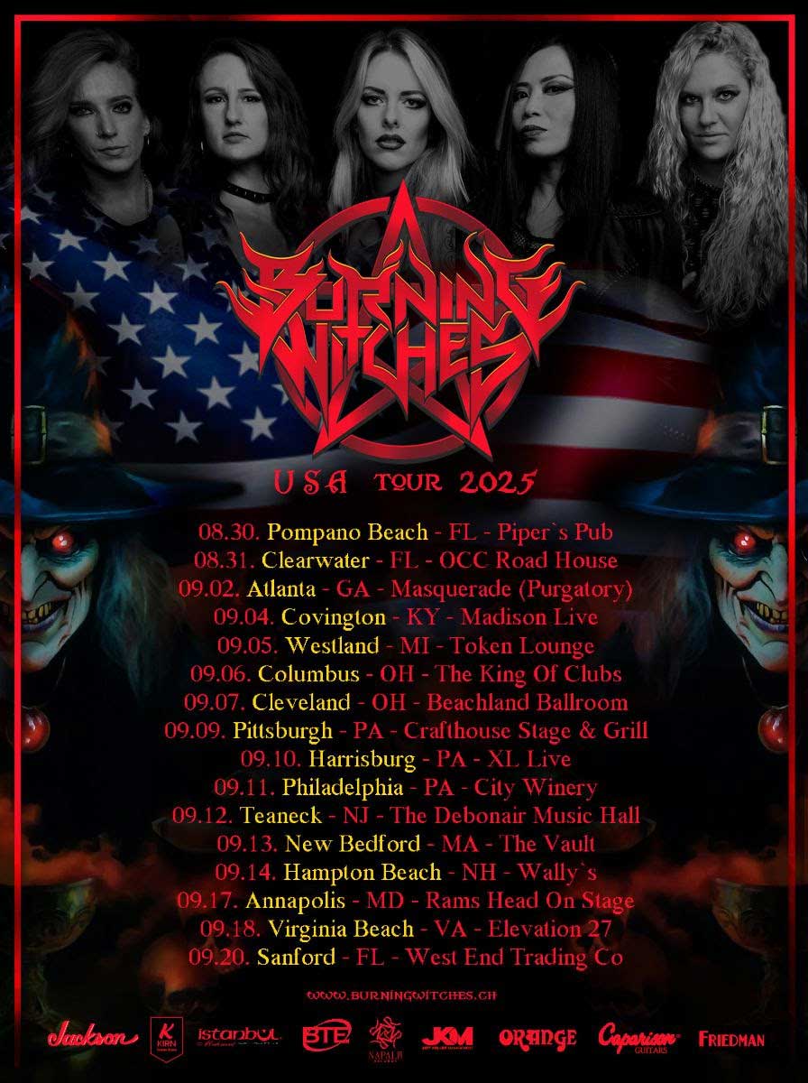BURNING WITCHES Announces USA Headline Tour for Summer 2025
