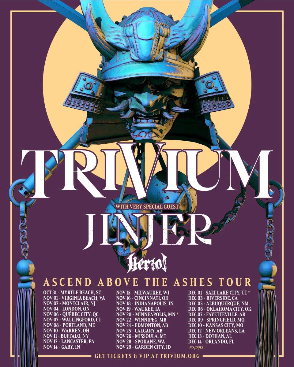 TRIVIUM Announces Fall 2025 Headline Tour with JINJER - OUTBURN ONLINE